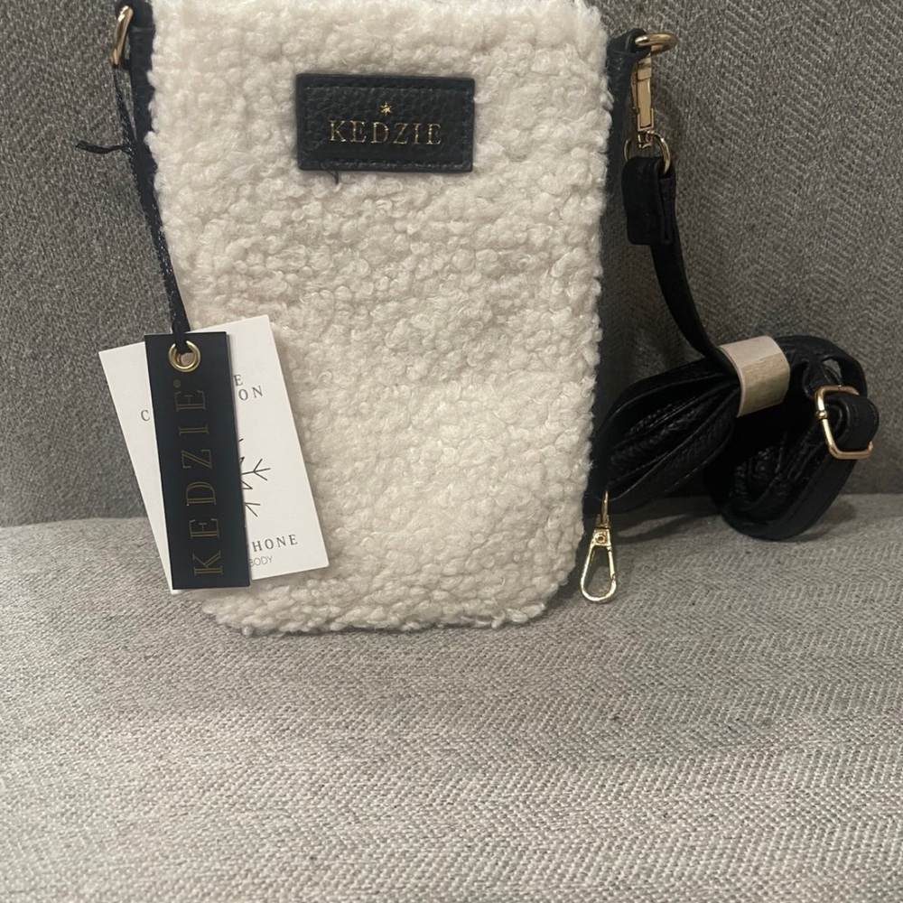 Kedzie Vegan Sherpa Smartphone Crossbody bag